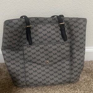 Michael Kors Black and Gray Logo Tote